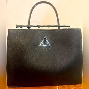 Loungefly Harry Potter Deathly Hallows Collection BLACK Elder Wander Handbag NWT